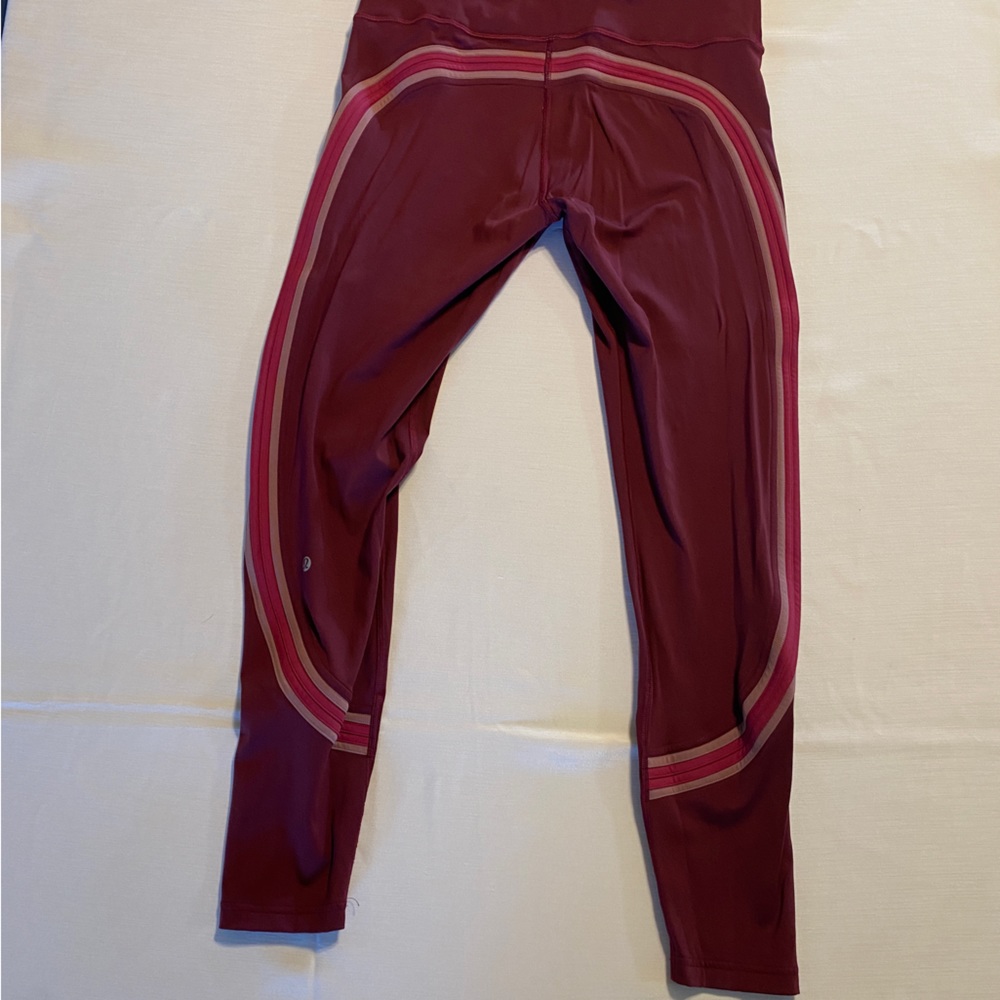 Lulu Lemon Run Crew Tight Deep Ruby Star Ruby Fig… - image 5